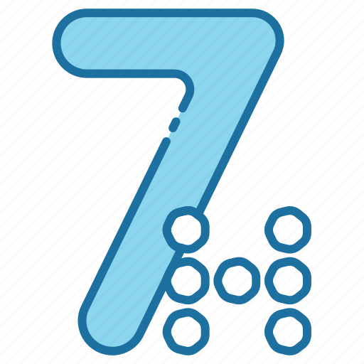 Seven, number, education, study, math, odd icon - Download on Iconfinder