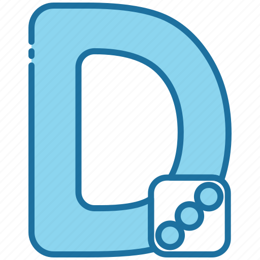 D, alphabet, education, letter, text, abc, consonant icon - Download on Iconfinder