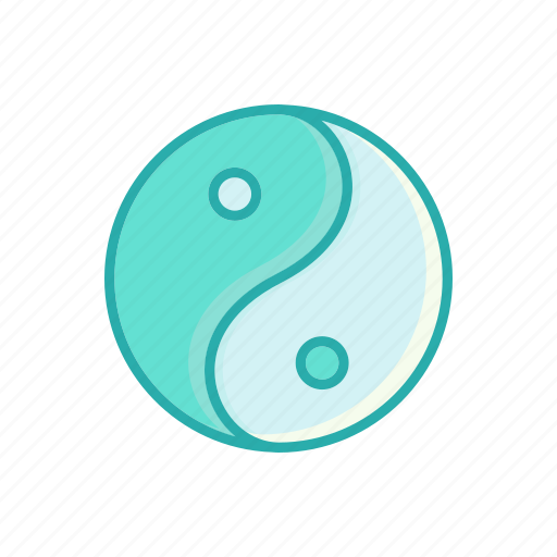 Line, thin, yin yang icon - Download on Iconfinder