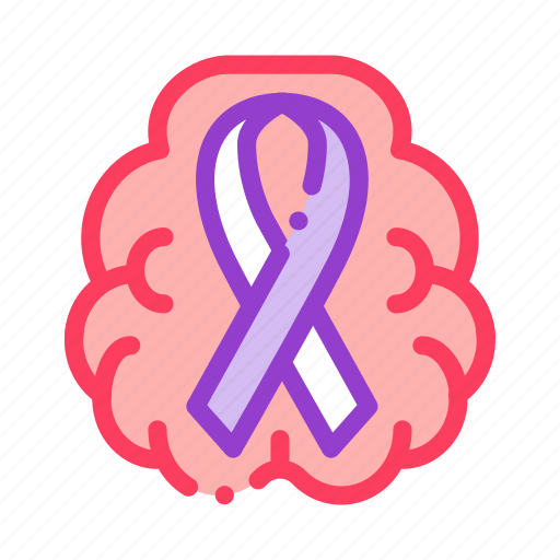 Alzheimer, brain, health, ribbon icon - Download on Iconfinder