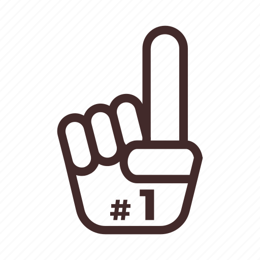 American football, finger, foam, game, soccer, supporter icon - Download on Iconfinder