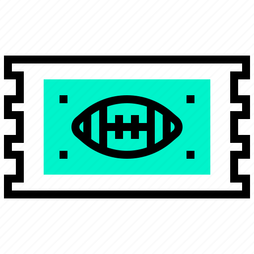 American, ball, football, rugby, sport, ticket icon - Download on Iconfinder