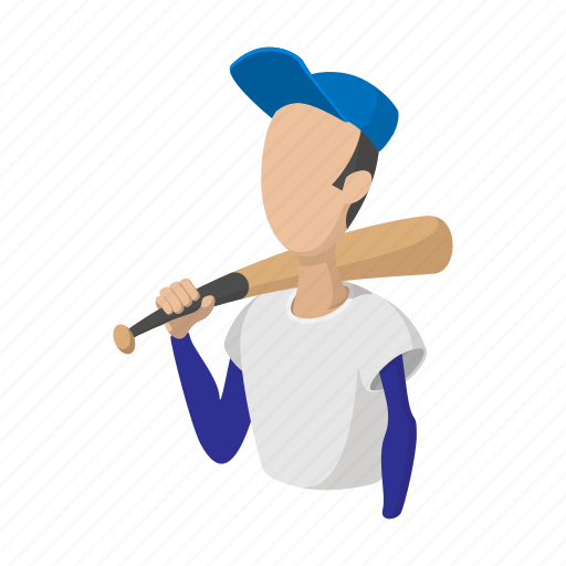 Cartoon, baseball, bat, batter, illustration, player, team icon - Download on Iconfinder