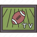american, football, broadcast, television, live