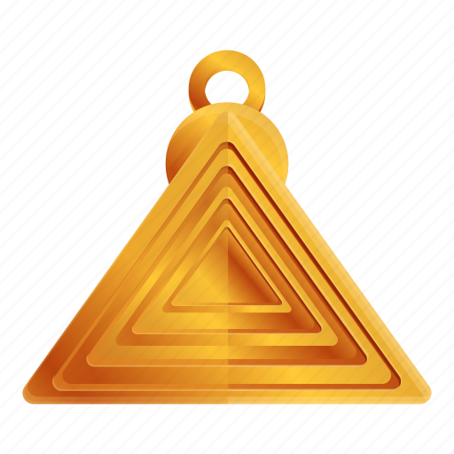 Pyramide, gold, amulet icon - Download on Iconfinder