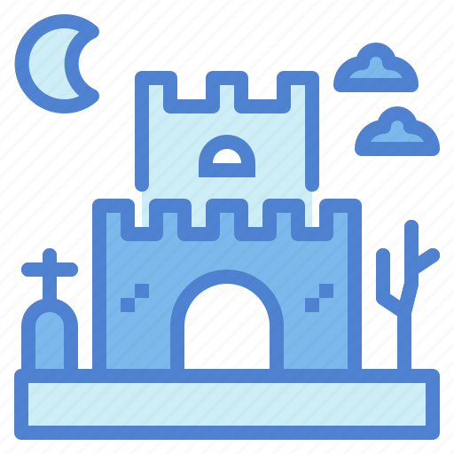Amusement, castle, creepy, ghost, horror, park, scary icon - Download on Iconfinder