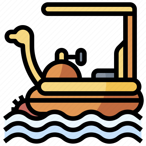 Boat, entertainment, pedal, transportation, water icon - Download on Iconfinder