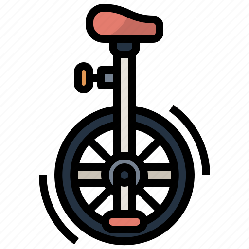 Clown, fun, tool, transport, unicycle icon - Download on Iconfinder