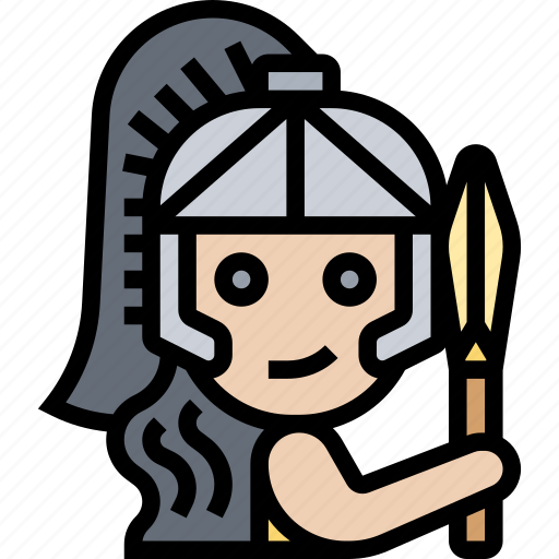 Athena, goddess, warfare, battle, roman icon - Download on Iconfinder