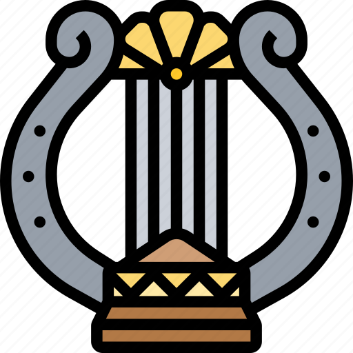 Harp, lyre, music, instrument, antique icon - Download on Iconfinder