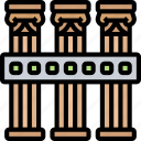 pillar, column, greek, structure, architecture