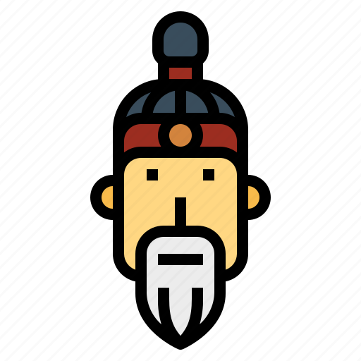 Warrior, korean, swordsman, soldier, head icon - Download on Iconfinder