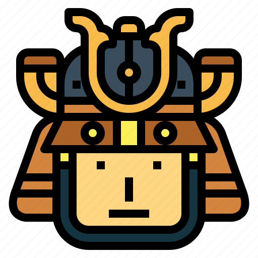 Warrior, samurai, swordsman, soldier, head icon - Download on Iconfinder