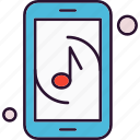 mobile, music, application