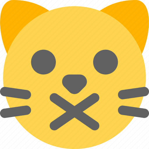 Cat, closed, mouth, emoticons, animal icon - Download on Iconfinder
