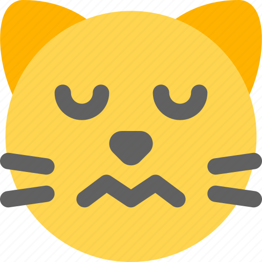 Cat, closed, eyes, emoticons, animal icon - Download on Iconfinder