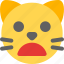 cat, frowning, surprised, mouth, emoticon 