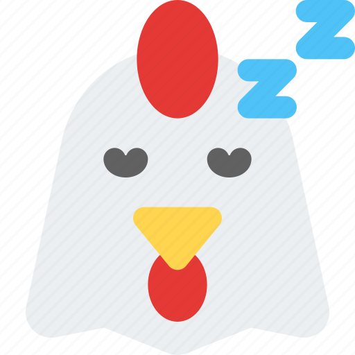 Chicken, sleeping, emoticons, animal icon - Download on Iconfinder