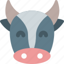 cow, smiling, emoticons, animal