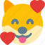dog, smiling, with, hearts, emoticons, animal 