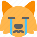 fox, crying, emoticons, animal