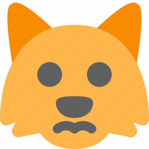 Fox, frowning, emoticons, animal icon - Download on Iconfinder