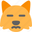 fox, sad, closed, eyes, emoticons, animal 