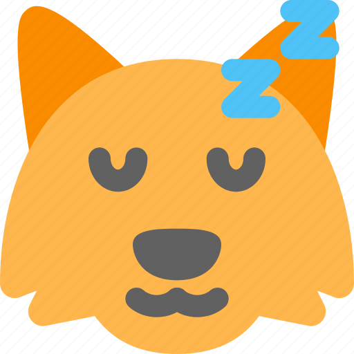 Fox, sleeping, emoticons, animal icon - Download on Iconfinder