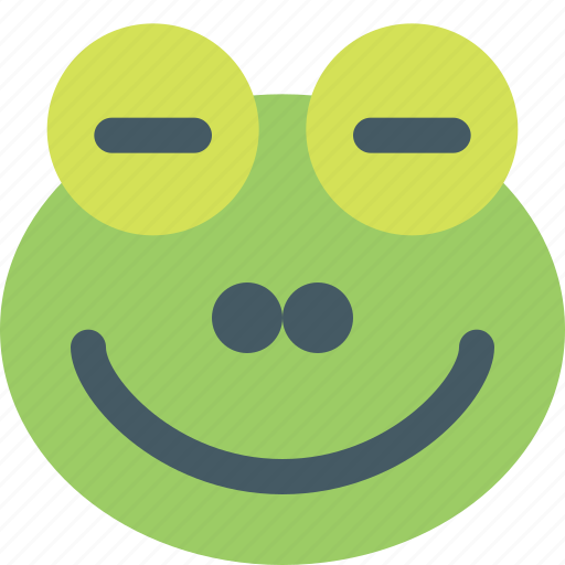 Frog, closed, eyes, emoticons, animal icon - Download on Iconfinder