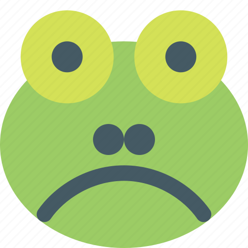 Frog, frowning, emoticons, animal icon - Download on Iconfinder