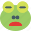 frog, frowning, eyes, emoticons, animal 