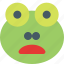 frog, frowning, open, mouth, emoticons, animal 