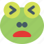 frog, frowning, open, mouth, squinting, emoticons, animal 