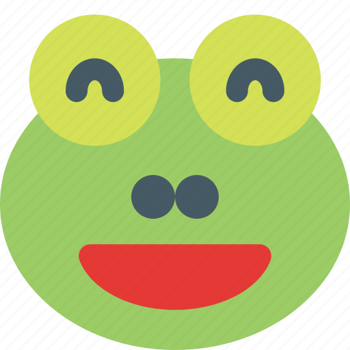 Frog, grinning, emoticons, animal icon - Download on Iconfinder