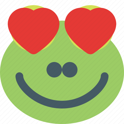 Frog, heart, eyes, emoticons, animal icon - Download on Iconfinder