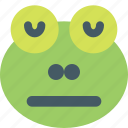 frog, neutral, closed, eyes, emoticons, animal