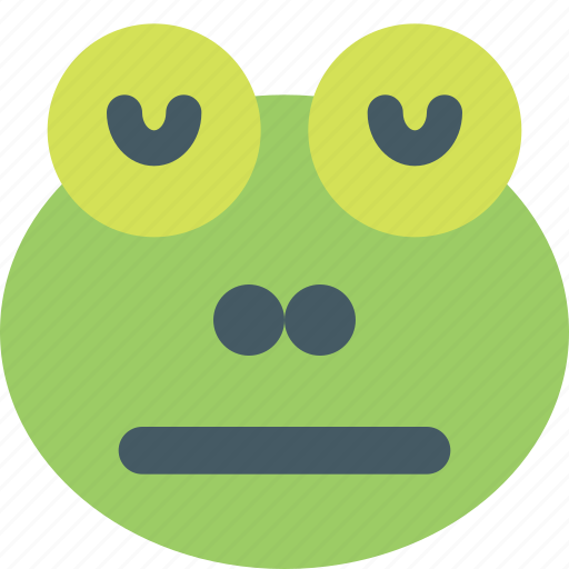 Frog, neutral, closed, eyes, emoticons, animal icon - Download on Iconfinder