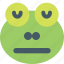 frog, neutral, closed, eyes, emoticons, animal 