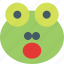 frog, shock, emoticons, animal 
