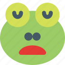frog, sleepy, emoticons, animal
