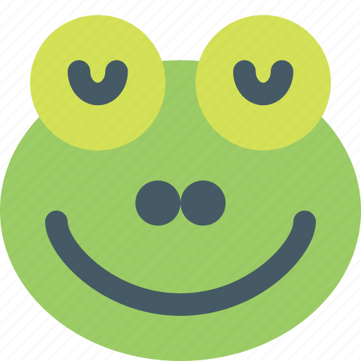 Frog, smiling, closed, eyes, emoticons, animal icon - Download on Iconfinder