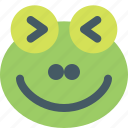 frog, squinting, emoticons, animal