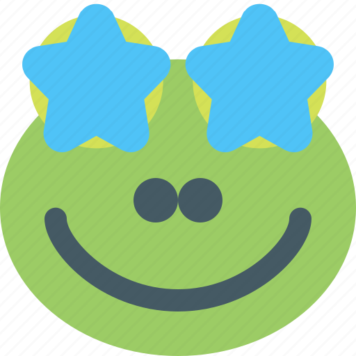 Frog, star, struck, emoticons, animal icon - Download on Iconfinder