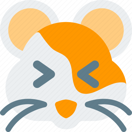 Hamster, squinting, emoticons, animal icon - Download on Iconfinder