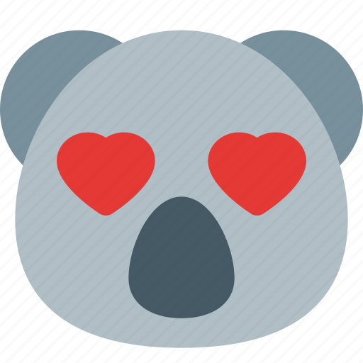 Koala, heart, eyes, emoticons, animal icon - Download on Iconfinder