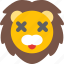 lion, death, emoticons, animal 