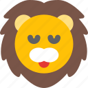 lion, pensive, emoticons, animal