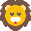 lion, pensive, emoticons, animal 