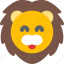 lion, smiling, emoticons, animal 