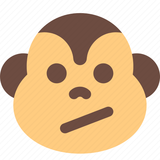 Monkey, confused, emoticons, animal icon - Download on Iconfinder